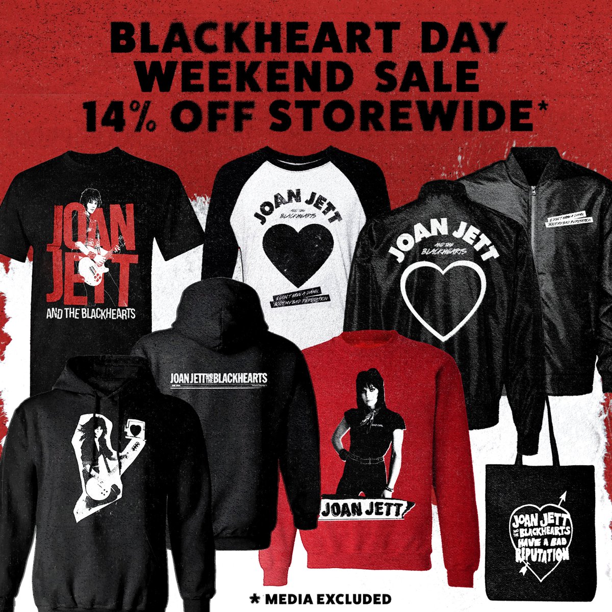 14% off storewide* until 11:59pm PST tonight 2/17 🖤 STORE.JOANJETT.COM 🖤