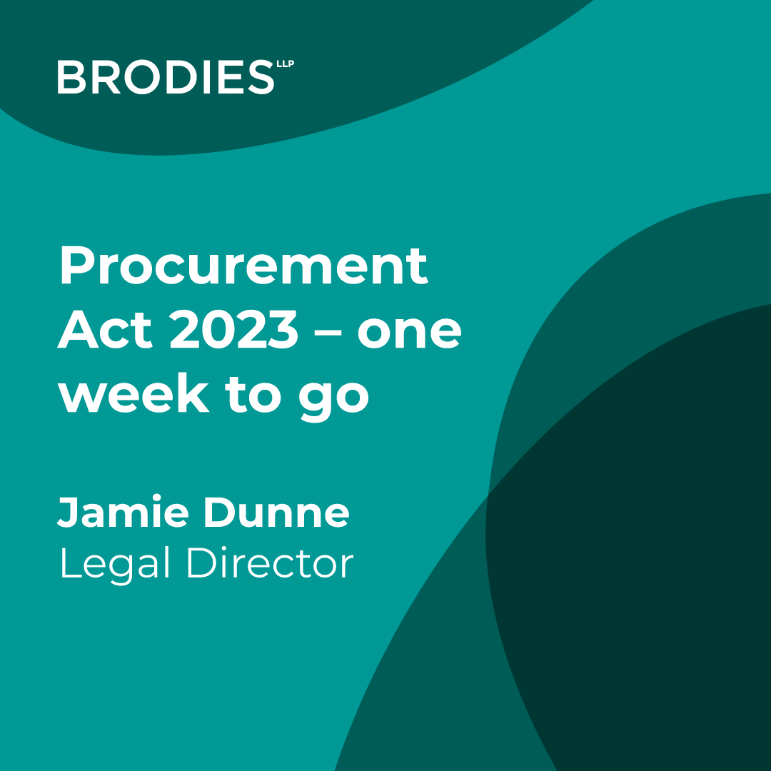 With the Procurement Act 2023 coming into force on 24 February, legal director, Jamie Dunne shares his insights on what you need to know about the transitional period and beyond: brodi.es/3EQToRy