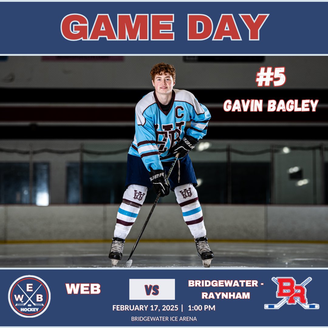 WEB Boys Hockey Family & Friends (@eb_hockey) on Twitter photo 🚨Game Day🚨
Come on down and watch the 2nd to last game of the season as WEB takes on BR
📍BIA
🕰️1pm
<a href="/SpellmanSports/">Spellman Athletics</a> <a href="/WBMSHSAthletics/">WBMSHS Athletics</a> <a href="/EBathletics/">EBathletics</a> <a href="/sports_ledger/">Patriot Ledger sports</a> <a href="/BrocktonSports/">Brockton Enterprise sports</a> <a href="/WBNewsFacts/">West Bridgewater News</a> <a href="/HNIBonline/">Hockey Night</a> <a href="/MassHSHockey/">MassHSHockey</a> <a href="/BoostersWb/">WB Athletic Boosters</a> <a href="/EBPS_Boosters/">EBPSAthleticBoosters</a> 🚨Game Day🚨
Come on down and watch the 2nd to last game of the season as WEB takes on BR
📍BIA
🕰️1pm
<a href="/SpellmanSports/">Spellman Athletics</a> <a href="/WBMSHSAthletics/">WBMSHS Athletics</a> <a href="/EBathletics/">EBathletics</a> <a href="/sports_ledger/">Patriot Ledger sports</a> <a href="/BrocktonSports/">Brockton Enterprise sports</a> <a href="/WBNewsFacts/">West Bridgewater News</a> <a href="/HNIBonline/">Hockey Night</a> <a href="/MassHSHockey/">MassHSHockey</a> <a href="/BoostersWb/">WB Athletic Boosters</a> <a href="/EBPS_Boosters/">EBPSAthleticBoosters</a>