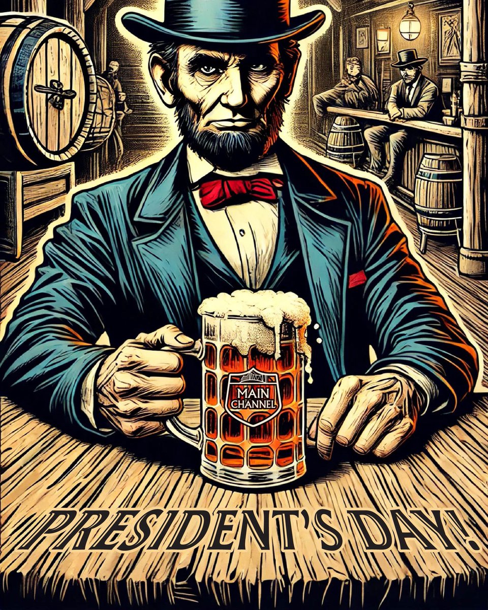 🎩🍻 Honest Abe said it best: “Whatever you are, be a good one.” So we decided to be the best at brewing! This President's Day, emancipate your taste buds with our brew at our Guntersville location. It's a beer that's as honest and refreshing as Abe himself! #PresidentsDay