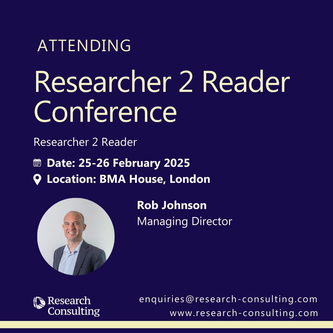 Our Managing Director <a href="/rschrobUK/">Rob Johnson</a> will be at 
<a href="/R2RConf/">Researcher to Reader Conference</a> next week.  If you would like to connect beforehand or arrange to meet at the conference, feel free to make contact. #R2RConf