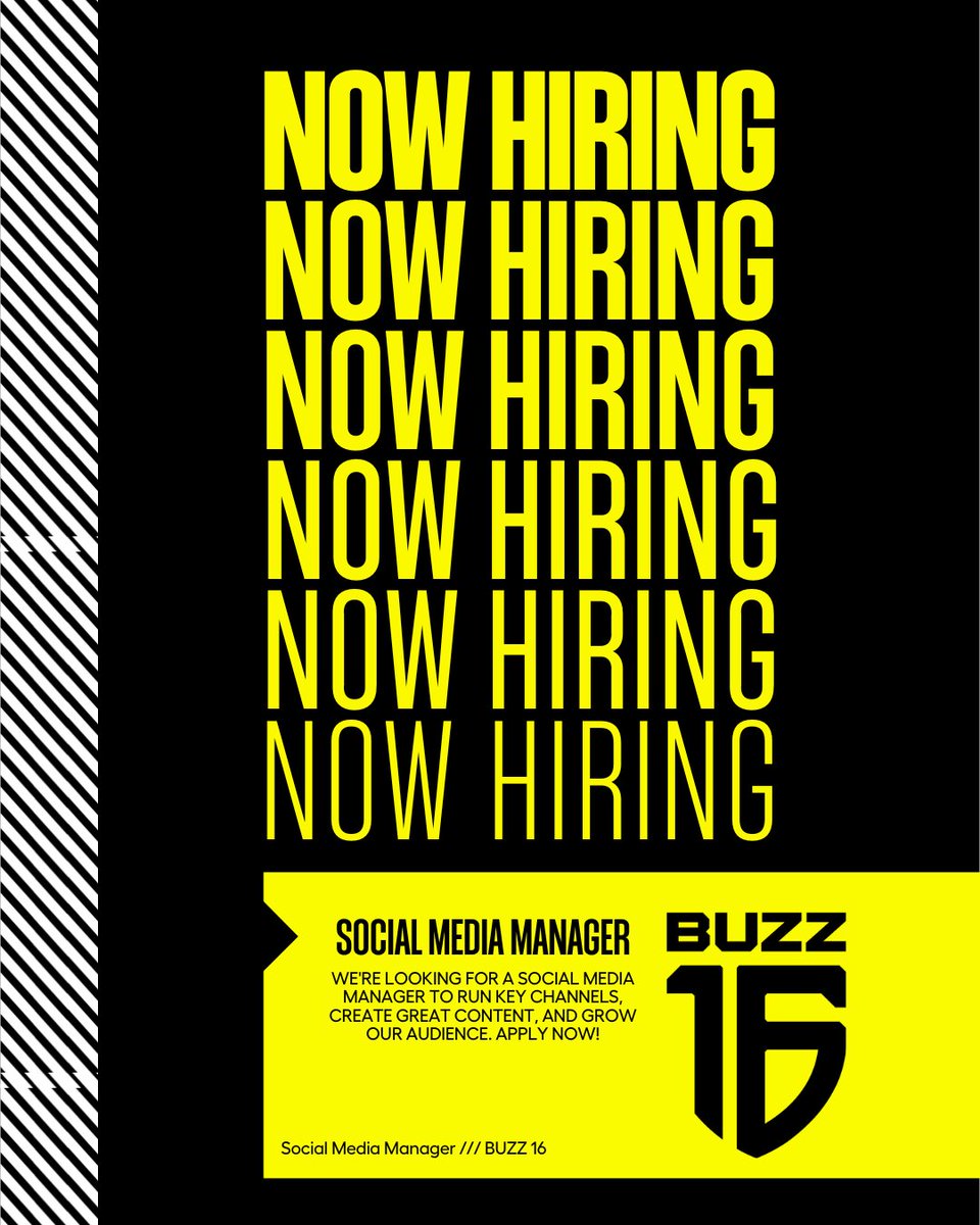 🚨 We're hiring! 🚨

We're looking for a Social Media Manager to lead key channels, create engaging content &amp; grow our audience.

🎬 Must have sports &amp; social expertise, YouTube strategy skills &amp; a creative mindset.

📩 Apply now: bit.ly/3Qnfduy