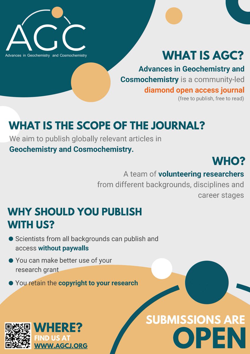 Want to contribute to our initiative? Print out this poster and display it in your departments/schools/faculties🔓 Help us promote the new Diamond Open Access journal, which aims to showcase research in geochemistry and cosmochemistry!