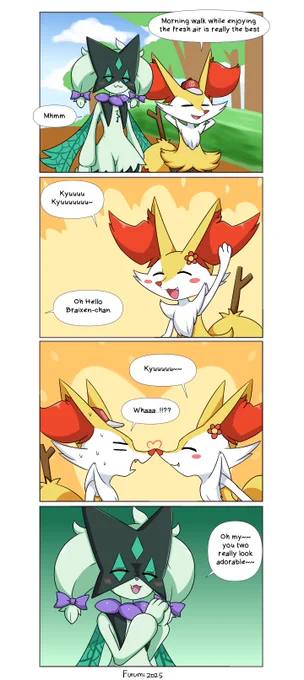 Wild Braixen nose greeting Ixen-kun
#テールナー #ポケモン #ポケモン絵描きさんと繋がりたい #マスカーニャ 