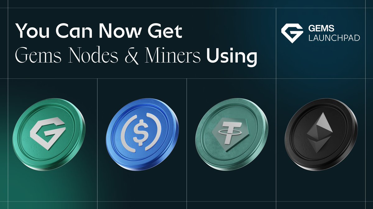 Gems_Launchpad's tweet photo. The community asked, and we delivered.
Gems Nodes &amp; Miners are now available with:
💎 $GEMS | $USDT | $USDC | $ETH

Get your miner: https://t.co/Y3w4cCoTpu

@Incentiv_net @Olympus_AI_ @Rain__Protocol @ProdexCom https://t.co/9EjIAinjzh