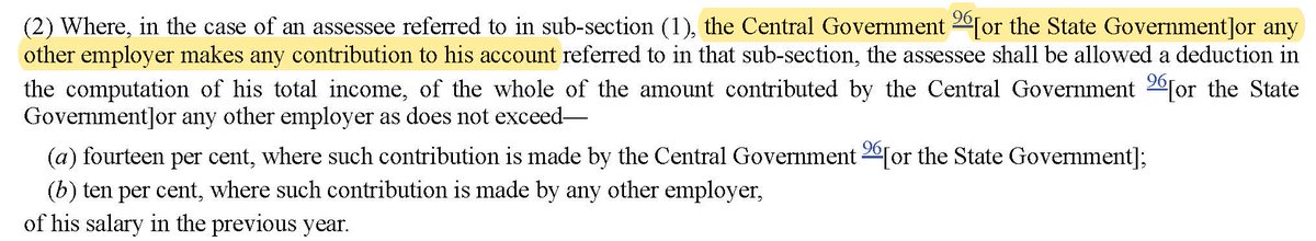 mmadhankumar's tweet photo. @INDmoneyApp below is an screenshot of the section you are referring to - 80CCD(2), from the IT dept website, which clearly states that it is the contribution by the employer. so, contribution by the employee doesn't count under 80CCD(2). we cannot change IT rules. https://t.co/zO7vVIaKTr