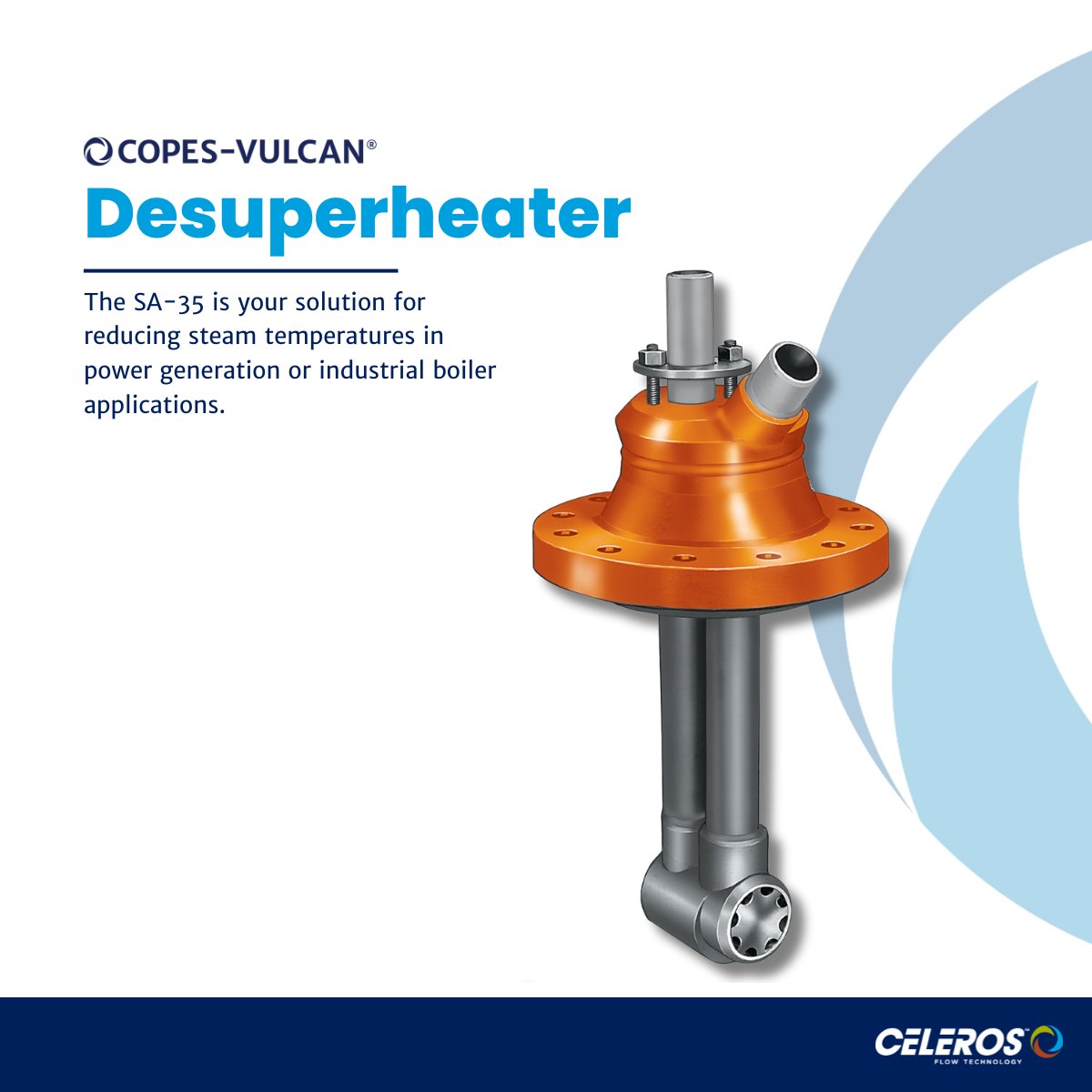 The #CopesVulcan SA-35 is your solution for reducing steam temperatures in power generation or industrial boiler applications.

✅ High rangeability — 25:1 
✅ Shorter mixing distances
✅ Versatile installation

🔎 celerosft.com/brands/copes-v…
