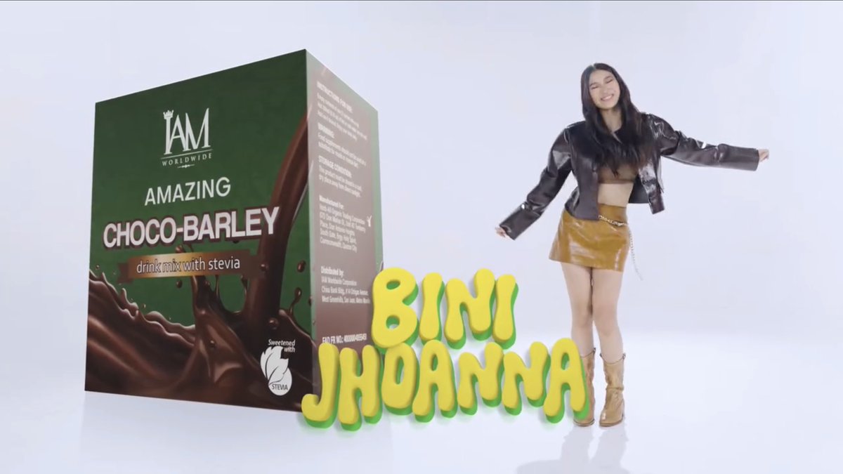 BINI Jhoanna with I AM Worldwide, Amazing Choco-Barley! 🐥🍫

📸 iamworldwideofficial via Instagram