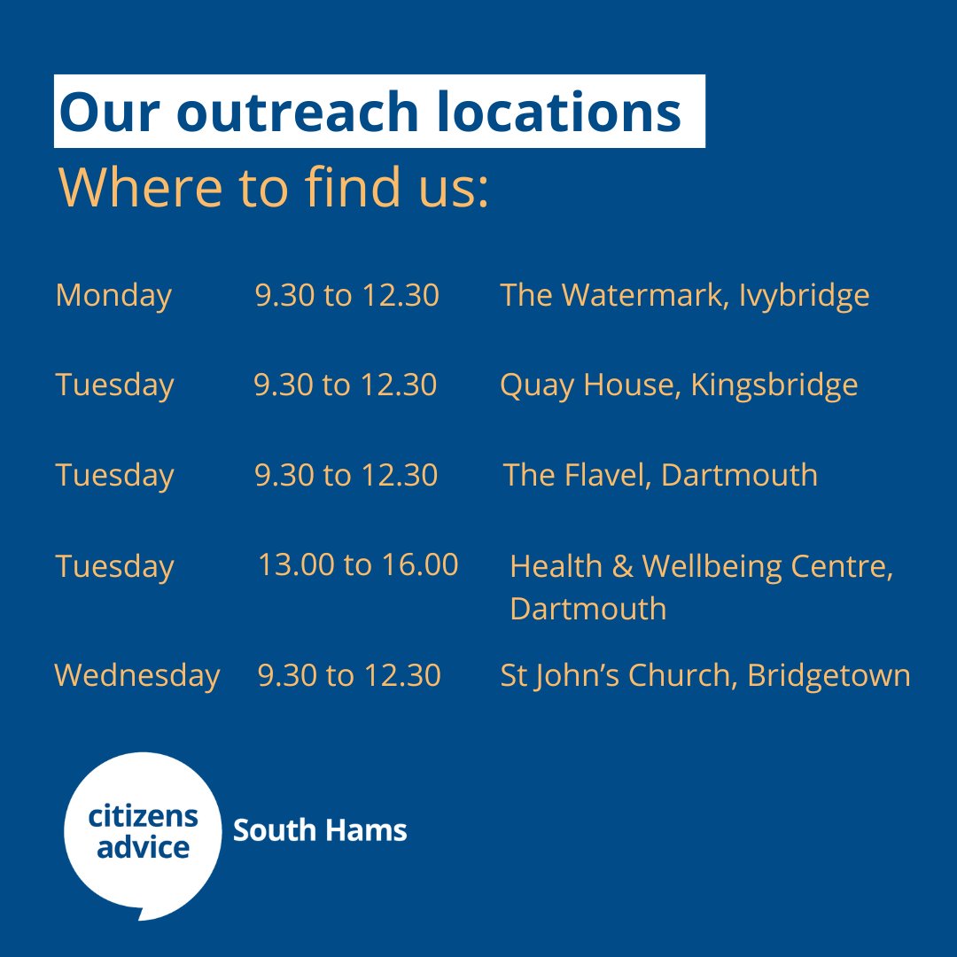 📍 Where to find us this week.
🗣️ All of our advice is free and confidential.
⤵️Come and see us.
southhamscab.org.uk/get-advice/in-…
