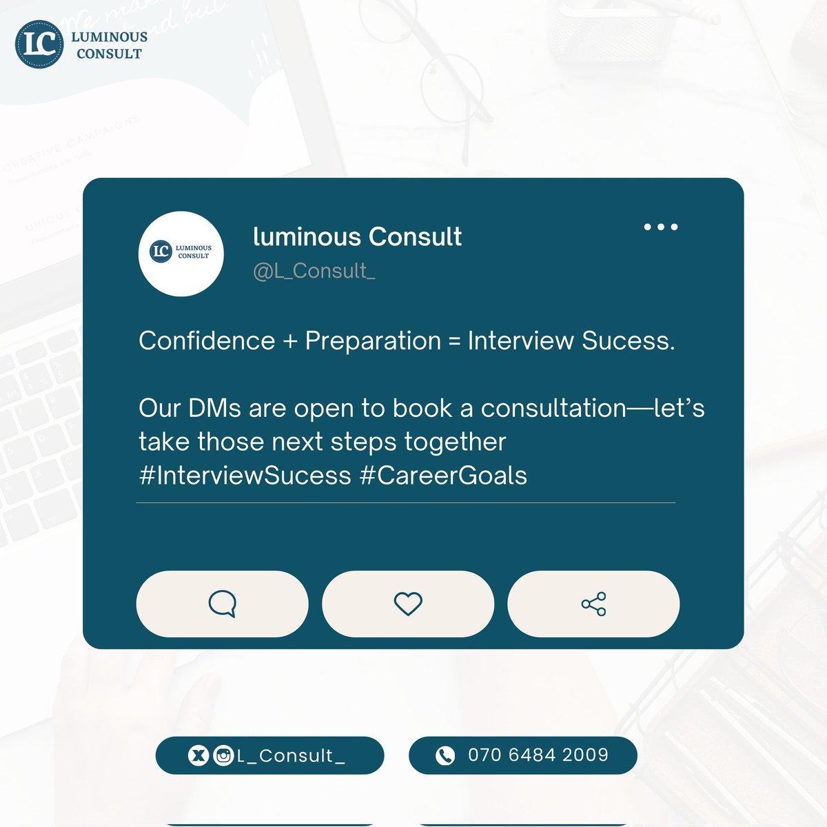 Luminous Consult tweet media