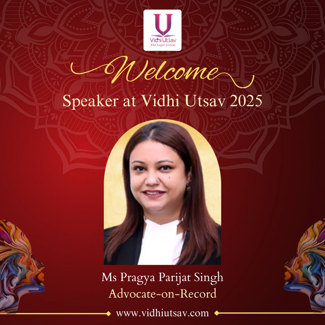 We are honoured to welcome our speakers Dr Amit K Nagpal, Mr Deevanshu Shrivastava, Mr Himanshu Gupta &amp; Ms Pragya Parijat Singh at Vidhi Utsav.

Visit - vidhiutsav.com

#Vidhiutsav