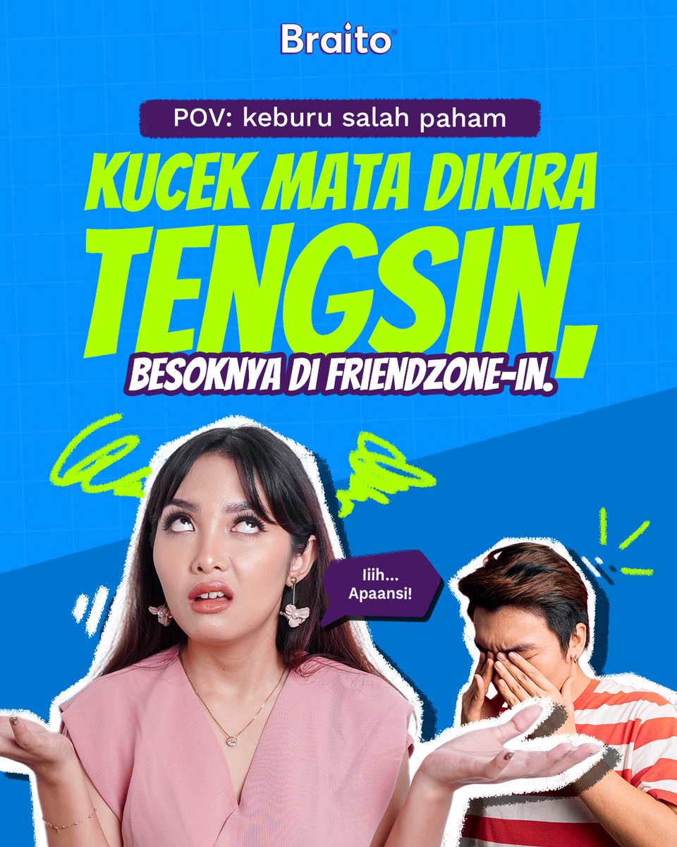 BraitoID's tweet photo. Kucek-kucek mata merah bikin ganggu momen romantis kamu?
Jangan sampai momen sweet berakhir pahit, ya. 😢
#Braito #MataMerah #Valentine https://t.co/yfD2p59waF