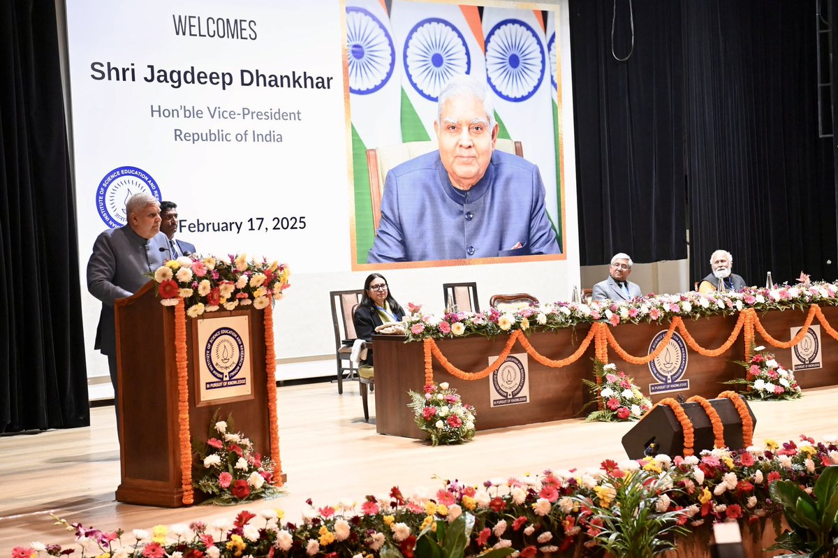 VPIndia's tweet image. Hon&apos;ble Vice-President, Shri Jagdeep Dhankhar interacted with the students and faculty members of Indian Institute of Science Education and Research, Mohali today. 

@IiserMohali #IISER