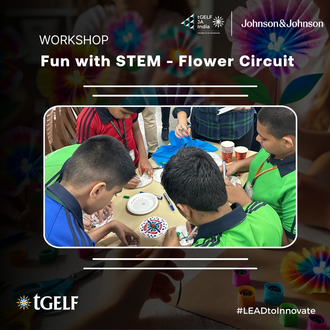 tGELF's tweet photo. tGELF/JA India held another immersive STEAM Flower Circuit Workshop in partnership with Johnson &amp; Johnson, on February 14, 2025, in Mumbai.

#tGELFworkshop #STEMworkshop #JohnsonAndJohnson #FlowerCircuit #TechInBloom #Innovation #ScienceBlossoms #STEAM #tGELF https://t.co/HURCJ4Yhpq