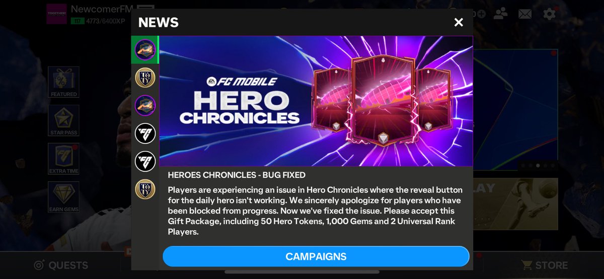 newcomerFM's tweet image. What is your choice after we get the compensation? 🤔

#fcmobile #heroes #chronicles #bug #compensation @Jacobek08 @GigaXGame