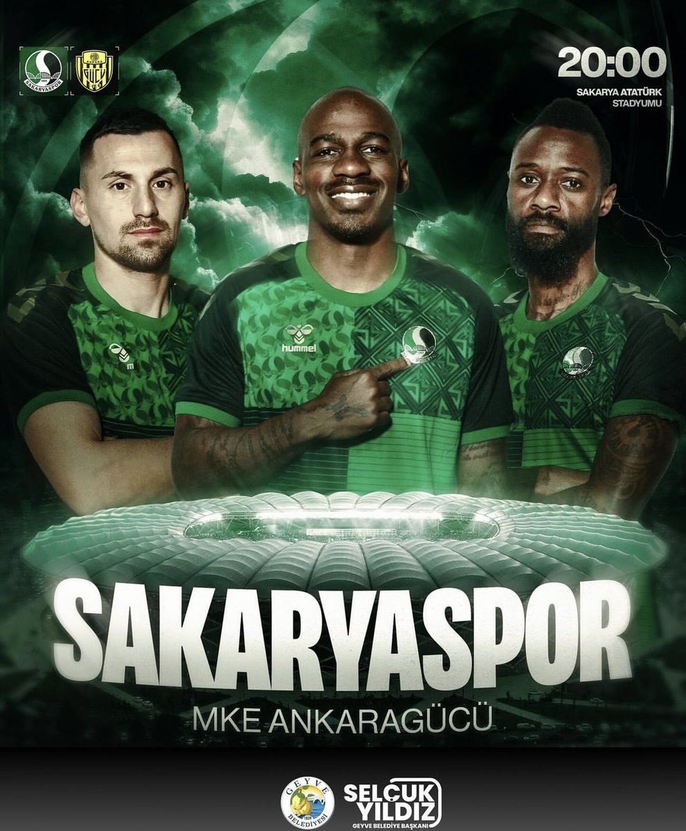 Selçuk YILDIZ (@selcukyld) on Twitter photo Bugün Günlerden Sakaryaspor!💚🖤
Bugün gerçekleşecek maç için Geyve Meydan ve Alifuatpaşa Merkez Camii önünden 17.30’da araç kaldırılacaktır. Taraftarlarımıza kaşkol hediyemiz de vardır.
<a href="/Sakaryaspor/">Sakaryaspor</a> <a href="/geyvebld/">Geyve Belediyesi</a>
⚽ Trendyol 1.Lig 25.Hafta
🆚 Sakaryaspor - MKE Ankaragücü
🕓 20.00 Bugün Günlerden Sakaryaspor!💚🖤
Bugün gerçekleşecek maç için Geyve Meydan ve Alifuatpaşa Merkez Camii önünden 17.30’da araç kaldırılacaktır. Taraftarlarımıza kaşkol hediyemiz de vardır.
<a href="/Sakaryaspor/">Sakaryaspor</a> <a href="/geyvebld/">Geyve Belediyesi</a>
⚽ Trendyol 1.Lig 25.Hafta
🆚 Sakaryaspor - MKE Ankaragücü
🕓 20.00