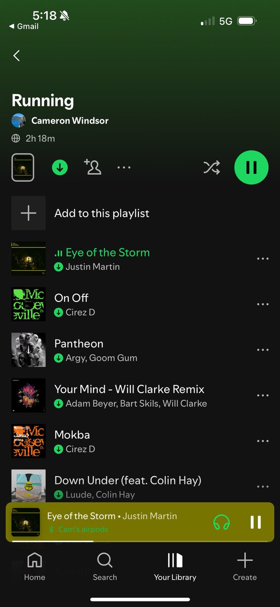 Thanks for getting me going this morning 
<a href="/justinmartin/">Justin Martin</a> eye of the storm always makes me feel like running a marathon. Do you have a 5 hour loop edit by chance 🤣