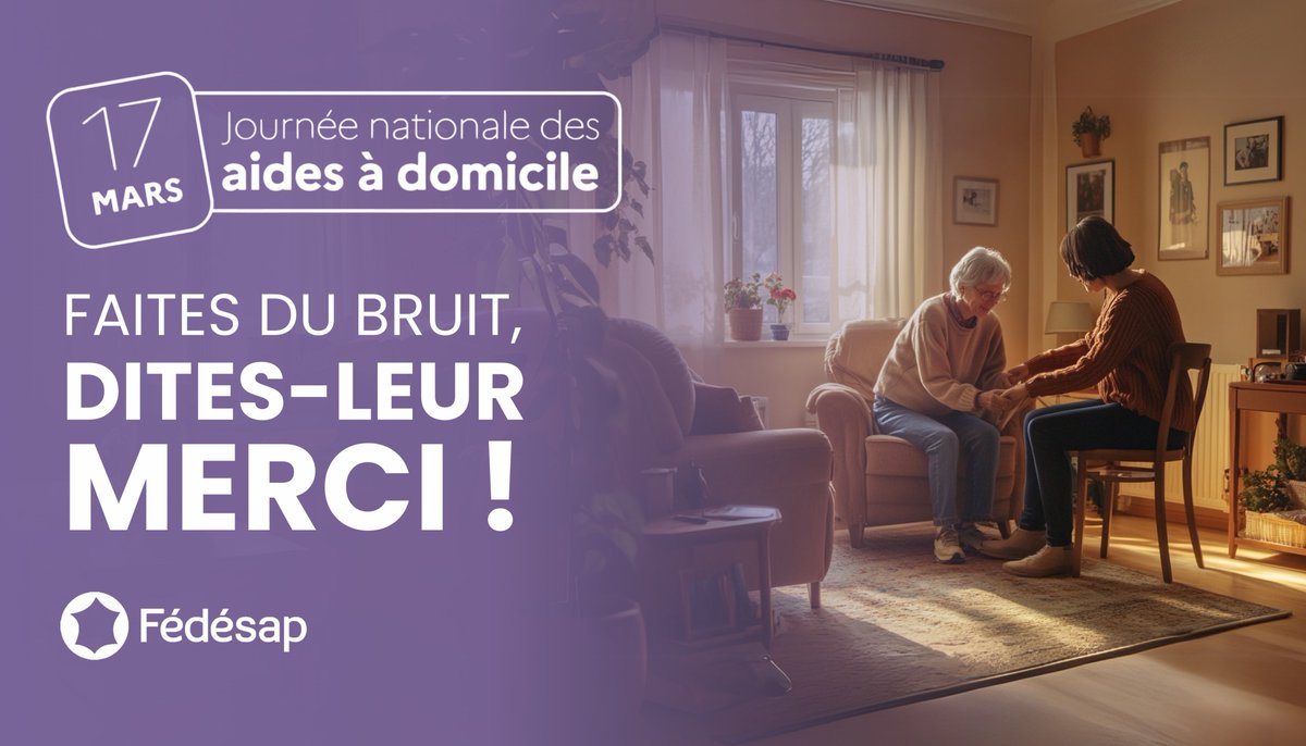 🗓 Rendez-vous le 17 mars 2025 pour la 3ᵉ édition de la Journée Nationale des Aides à Domicile !    

🤝 Mobilisons-nous pour donner à cette journée toute la visibilité qu’elle mérite !   

➡️ Découvrez notre kit de communication : drive.google.com/drive/u/2/fold…