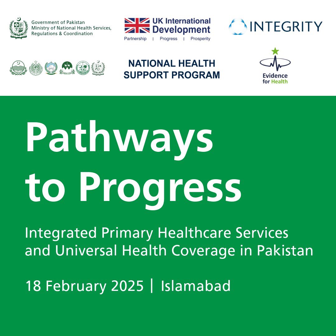 E4HProgramme's tweet image. #PathwaysToProgressLearningEvent, hosted by @nhsrcofficial and Integrity, with support from @ukinpakistan, aims to foster discussions on leveraging health data for informed decision-making, addressing impact of climate change on health and scaling up #PHC reforms.