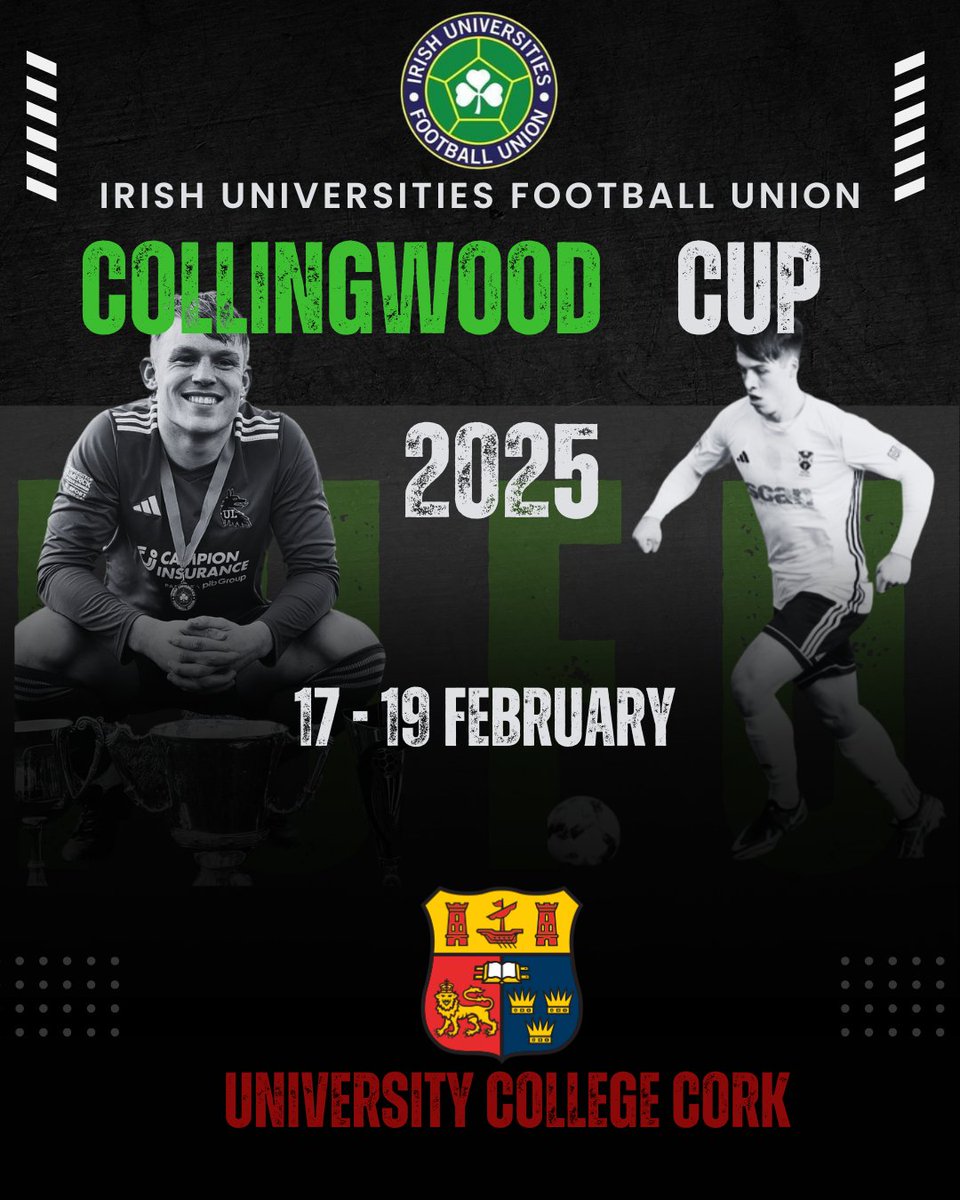 The 2025 IUFU COLLINGWOOD CUP kicks off today in Cork.

We are all very excited for what is expected to be one of the most competitive competitions yet!

Best of luck to all staff, players and organisers in this tournament.

#iufu #collingwoodcup