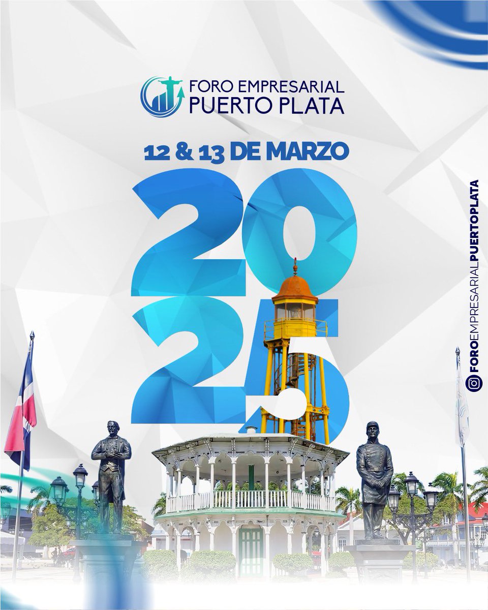 ¡Estás invitado a ser parte del Foro Empresarial Puerto Plata 2025! 🌟

📅 Fecha: 12 y 13 de Marzo
📍 Lugar: Hotel Blue JackTar, Playa Dorada

¡Acompáñanos y lleva tu negocio al siguiente nivel!
#ForoEmpresarial2025 #PuertoPlata #Networking #InnovaciónYDesarrollo