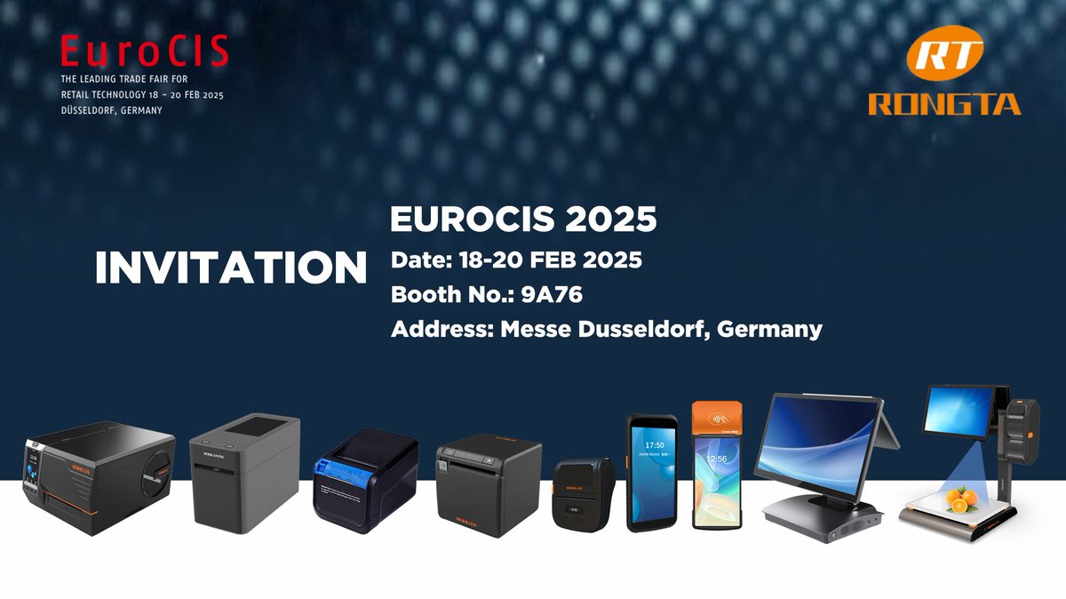 EuroCIS is an important exhibition, which has been the exclusive hotspot for retail technology in Europe for years, Rongta Technology will showcase the retail technology products and share innovative retail solutions at #EuroCIS 2025!
#rongta #Retail
