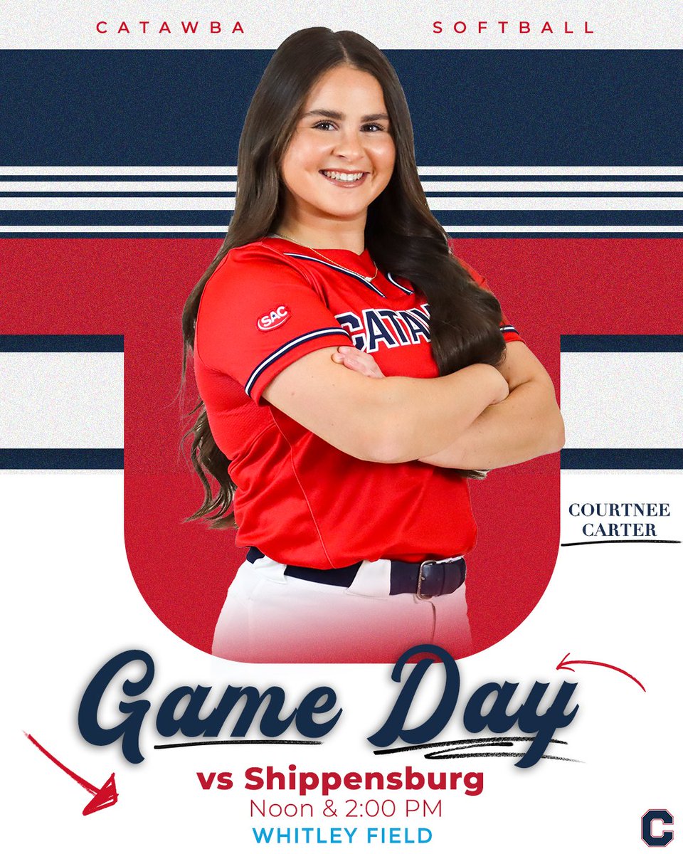 𝐓𝐇𝐄 𝐇𝐎𝐌𝐄 𝐎𝐏𝐄𝐍𝐄𝐑 ❗️

See you at Whitley Field for <a href="/CatawbaSoftball/">🥎Catawba Softball🥎</a> 

🆚 Shippensburg
⏰ Noon &amp; 2:00 PM
📊 Live Stats | bit.ly/4k021tk
📊 Live Stats | bit.ly/3CXNZaT
🎥 Video | flosports.link/3E0j4eo

#UpDown