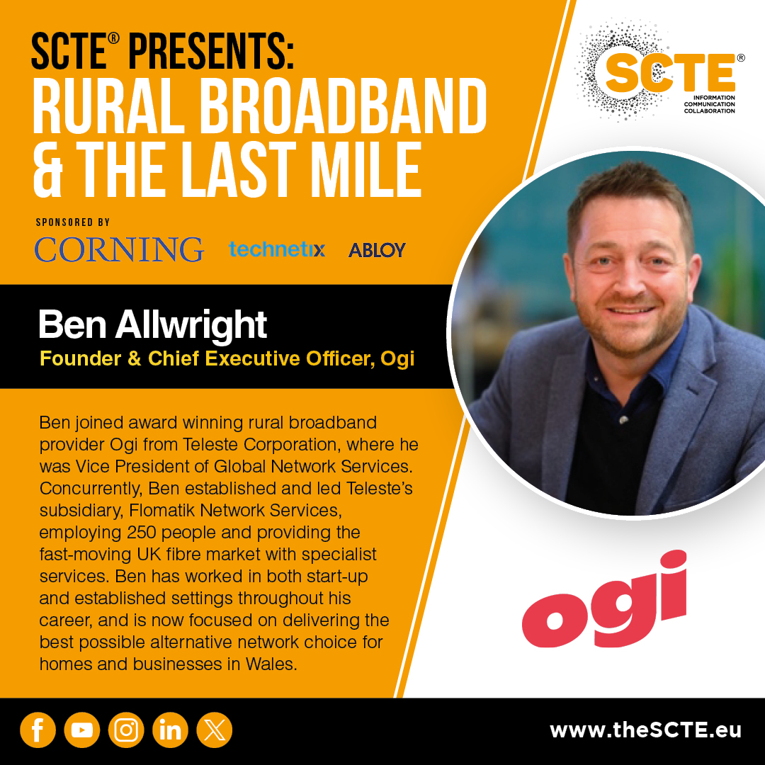 BenAllwright of Ogi will be delivering 

 "Beyond Broadband – Building A Network For Everyone &amp; Everything” on March 18 in London. Register today! 
 
lnkd.in/e_k6M_mK