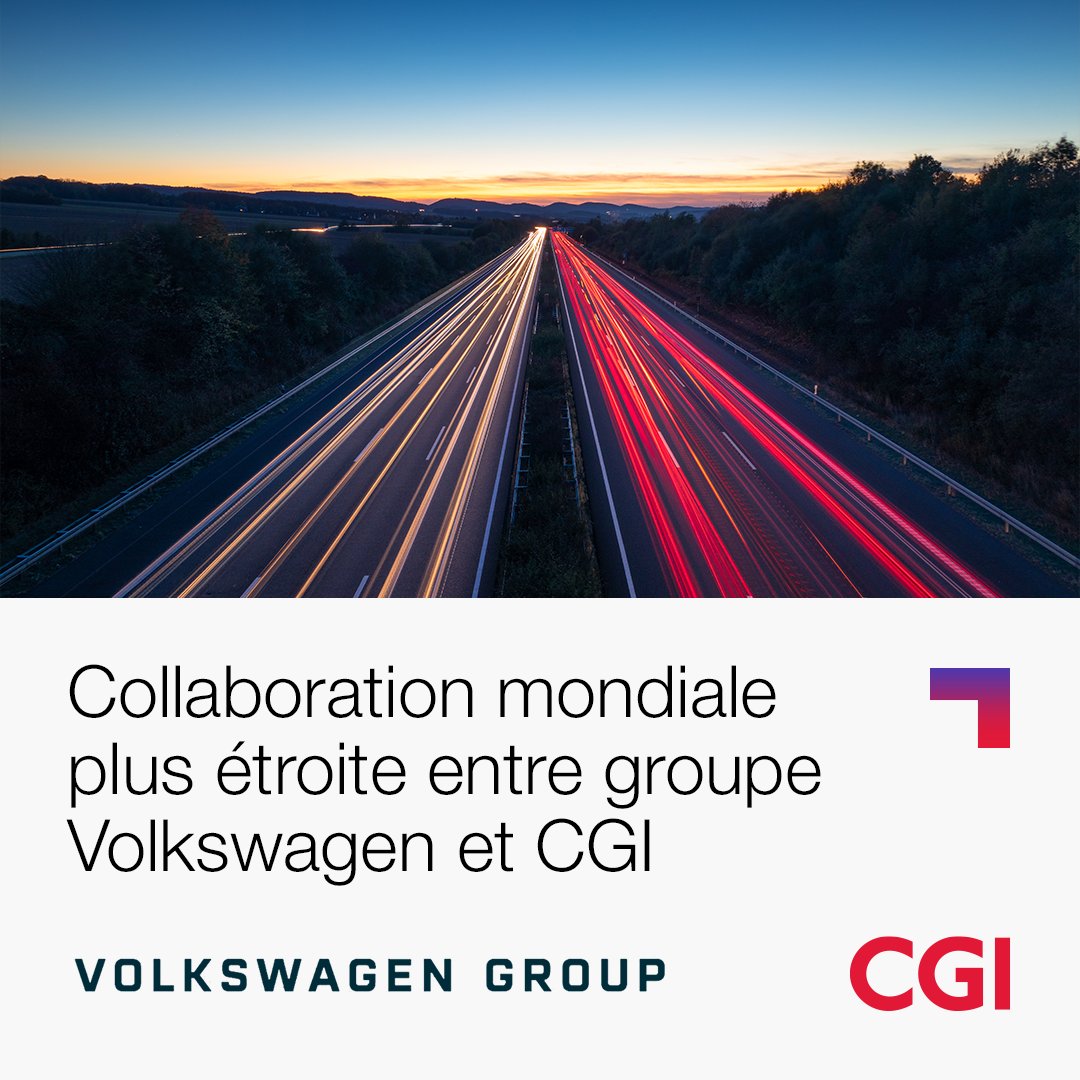 CGI Global FR (@cgi_global_fr) on Twitter photo .<a href="/vwgroup_en/">Volkswagen Group</a> et CGI annoncent l’approfondissement de leur collaboration mondiale et le lancement de la nouvelle entité MARV1N, une unité internationale de développement pour des projets de transformation numérique à l’échelle du groupe Volkswagen. go.cgi.com/3WYMvUr .<a href="/vwgroup_en/">Volkswagen Group</a> et CGI annoncent l’approfondissement de leur collaboration mondiale et le lancement de la nouvelle entité MARV1N, une unité internationale de développement pour des projets de transformation numérique à l’échelle du groupe Volkswagen. go.cgi.com/3WYMvUr