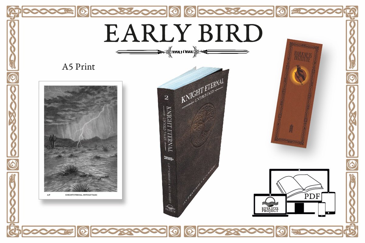 MattBuckettInfo's tweet photo. First 100 Hardbacks just £35 & the 'Early Bird' Paperback deal for just £15, so please search for Knight Eternal, Untold Tales (https://t.co/VAFifHl8av) and there is a deal on the digital download of books 1 & 2!
#independentpublisher #knighteternal #riverstyxproject https://t.co/x5hBNpxKOc