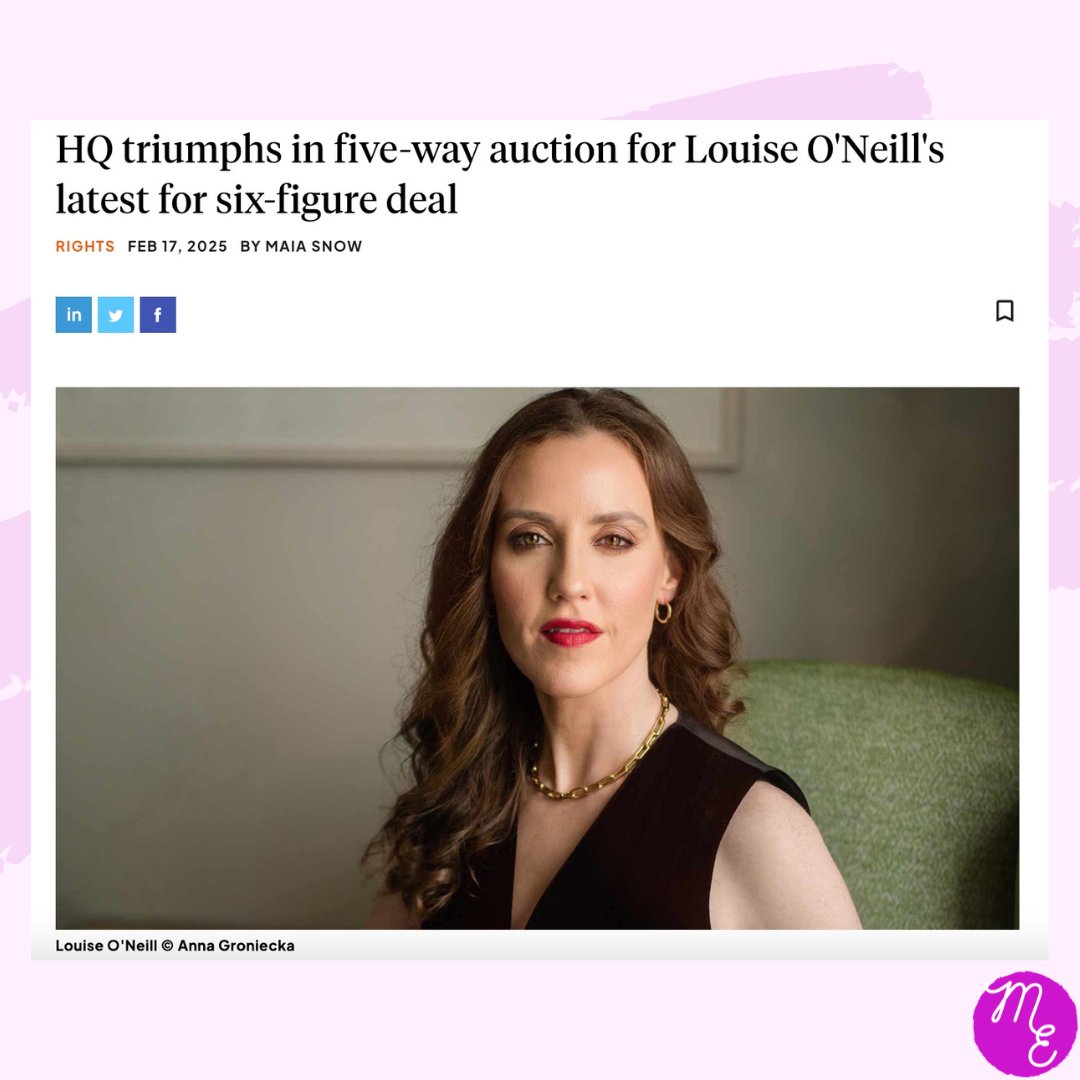 🚨NEWS🚨
HQ are publishing Louise O'Neill's A BIGGER LIFE after a five-way auction! It will be their super-lead non-fiction title for September 2026.
thebookseller.com/rights/hq-triu…
