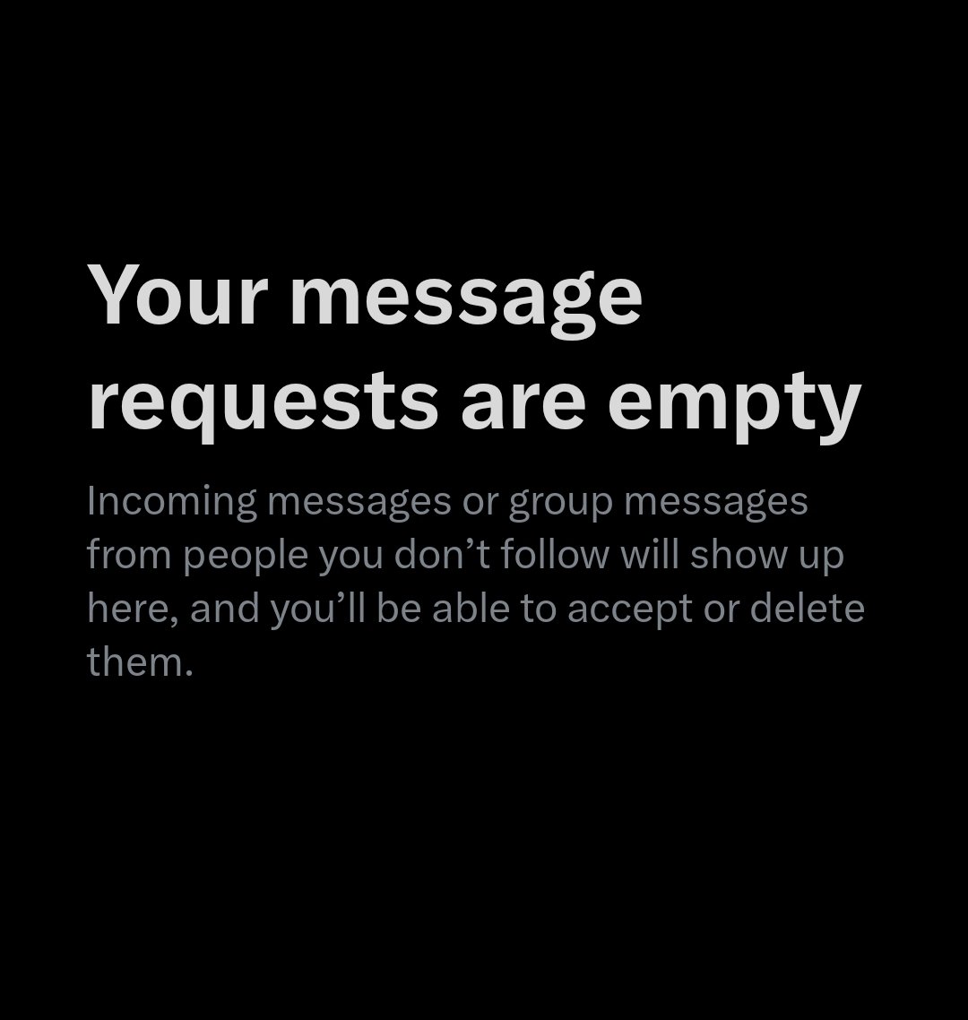 Message requests have been cleared...if that includes you, then...oppsie 🤭 Better make your message worth my time x