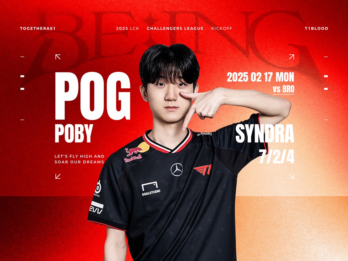 [2025 #LCKCL KICKOFF PO R1 vs BRO]

‘Poby’ 선수가 오늘의 두 번째 POG를 차지합니다!
T1A는 오늘 거침이 없습니다.

‘Poby’ grabbed the second POG!
The team is great tonight.

#TogetherAs1 #T1WIN