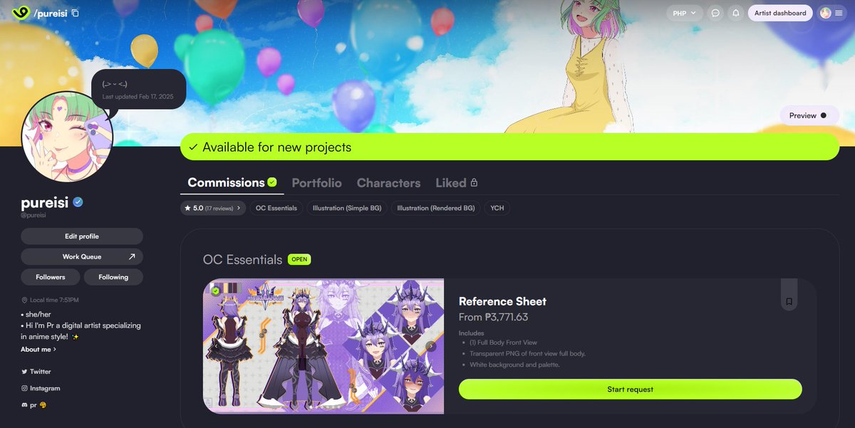 I'm once again AVAILABLE for new projects! 💚

Starting today, I'll only be accepting commissions made through VGen.

#commissionsopen #VGenComm #VGenOpen