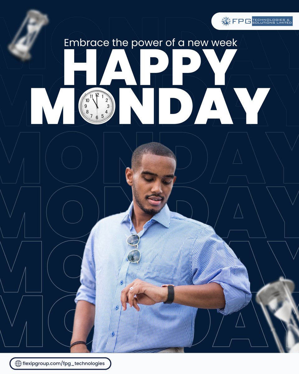FpgTechnologies's tweet photo. Embrace the power of a new week! 

A fresh start, new opportunities, and endless possibilities to Go Beyond. 

Let’s make this week count! 

#MondayMotivation #GoBeyondwithFPG #FPGTechnologies #Gobeyond #happymonday #FPGtechnologies https://t.co/I3zjrEm05B
