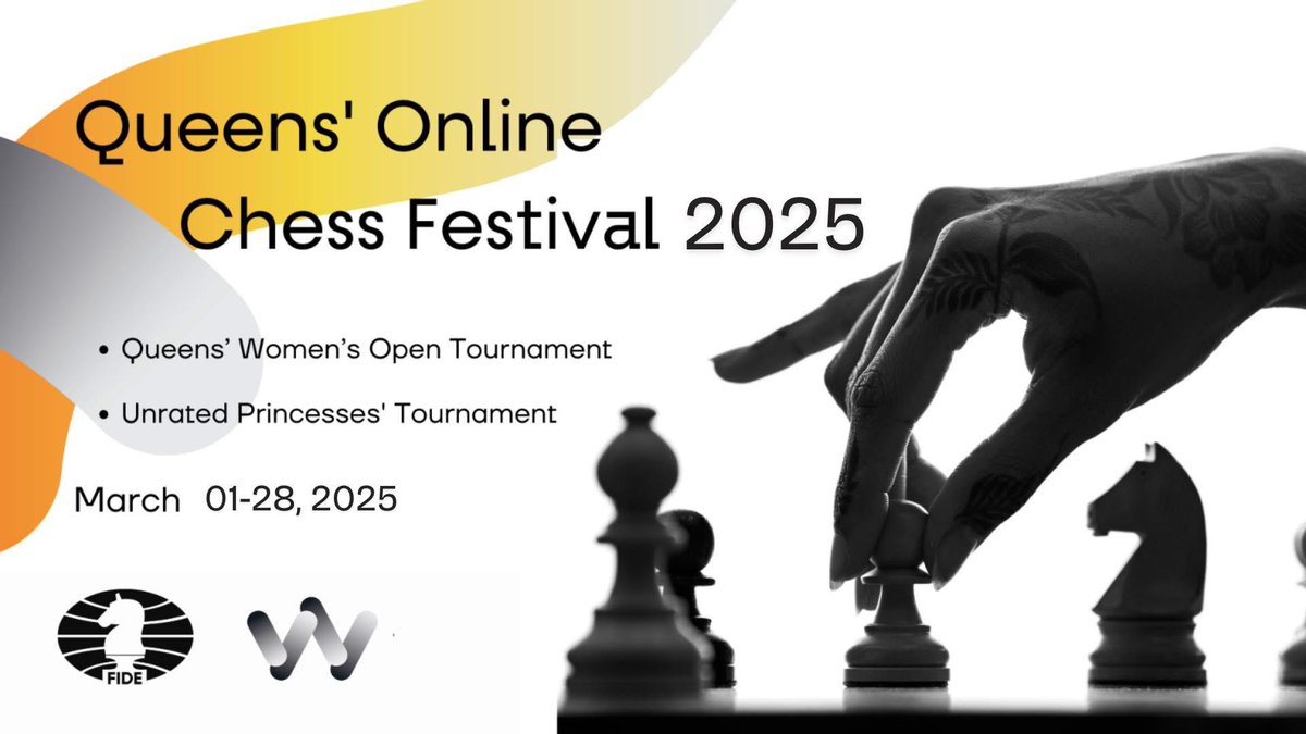 ATENCIÓN AMERICA - CLASIFICATORIOS PARA AMÉRICA EMPIEZAN EL 2 de marzo! 

📢¡El Festival de Ajedrez Online de Queens vuelve con su quinta edición!🤩

¡Invitamos a TODAS LAS AJEDRECISTAS a participar! ¡Corre la voz! 🔊

🔥El Festival es uno de nuestros proyectos más grandes, ¡cada