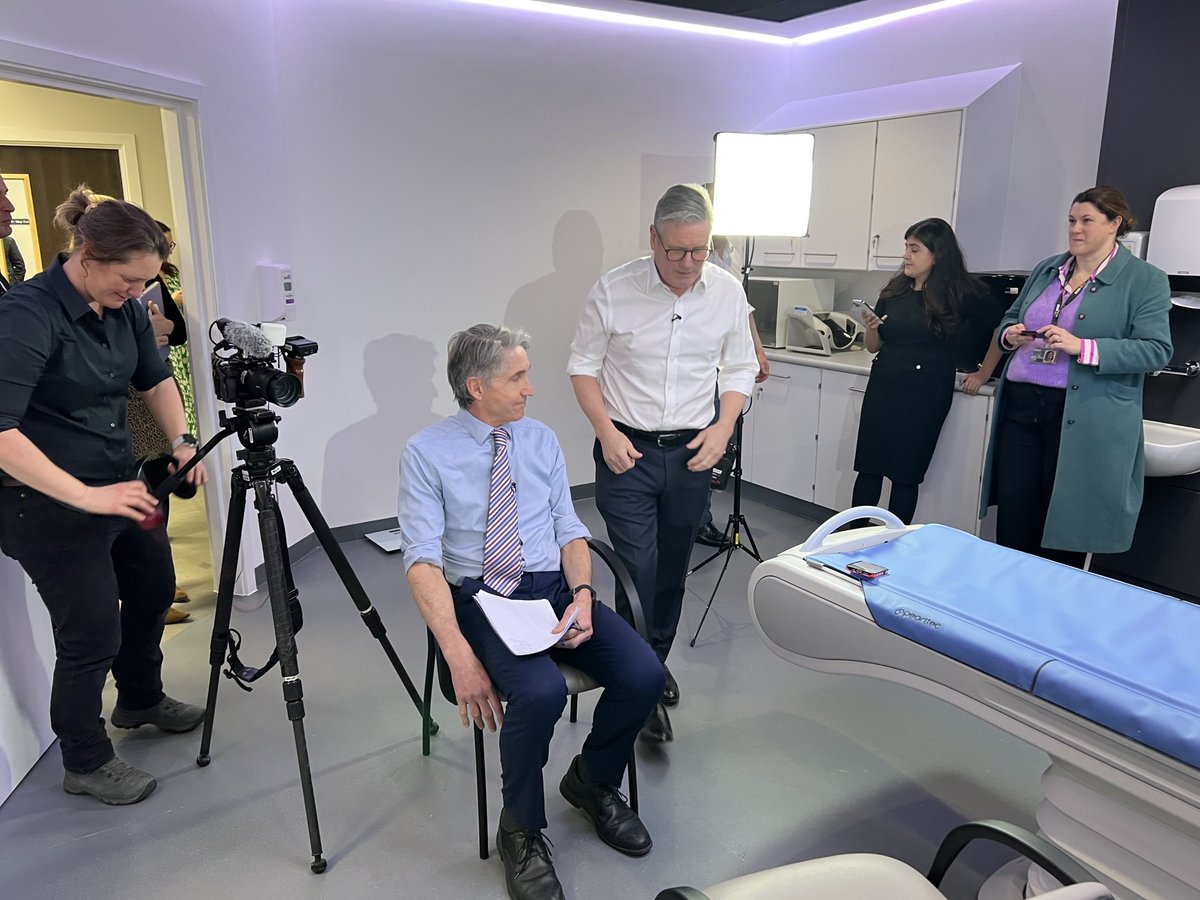 Just filmed an interview with Prime Minister Keir Starmer at the North Bristol Diagnostic Centre in Patchway. Points West later.