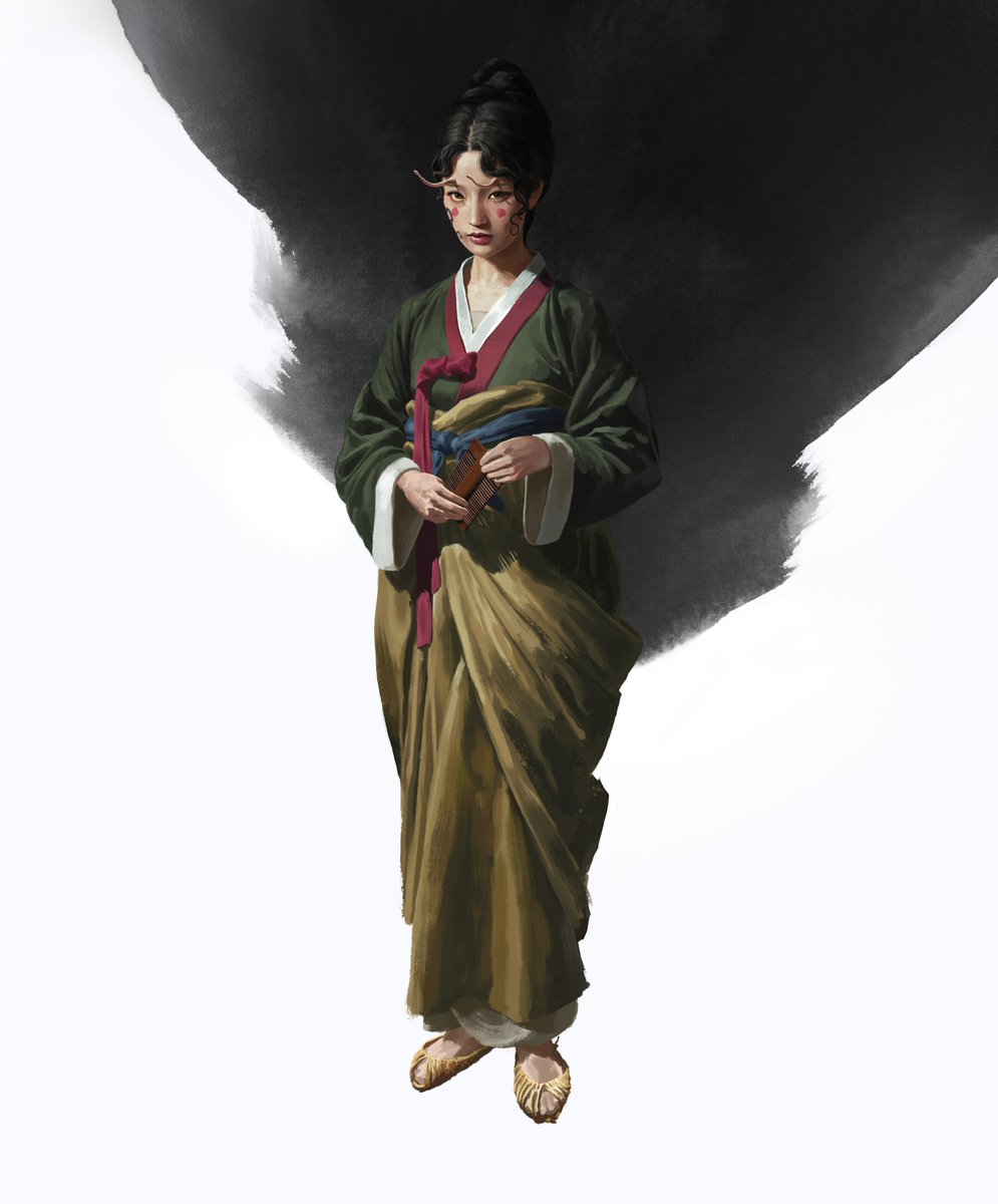 우렁각시 螺女形

진안현에선 혼자 살던 농꾼이 혼인도 없이 각시가 생겼다더라. 사람들이 훔쳐보니 각시의 머리칼이 물처럼 일렁이고, 걸음은 땅에 닿지 않는 듯 가벼우니. 사람인지 물에서 온 것인지 알 수가 없어, 용왕의 딸이 인간의 정기를 얻어 사람이 되려 뭍으로 온 것이라는 소문이 돌았다.