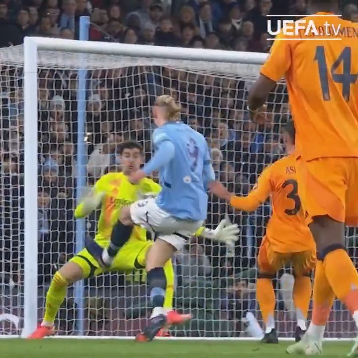 هدف هالاند الأول ضد ريال مدريد 