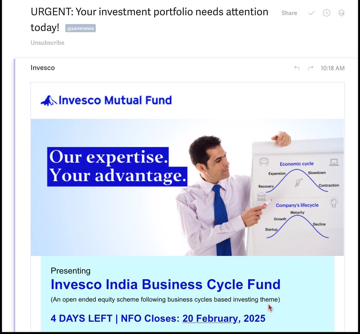 pradheep99's tweet image. Dear @invescoindia , Do you want us to read your original alerts or you want to dilute your credibility with this kind of misleading subjects in emails ?
#marketing #blunders
cc: @ActusDei , @AmolPlanRupee