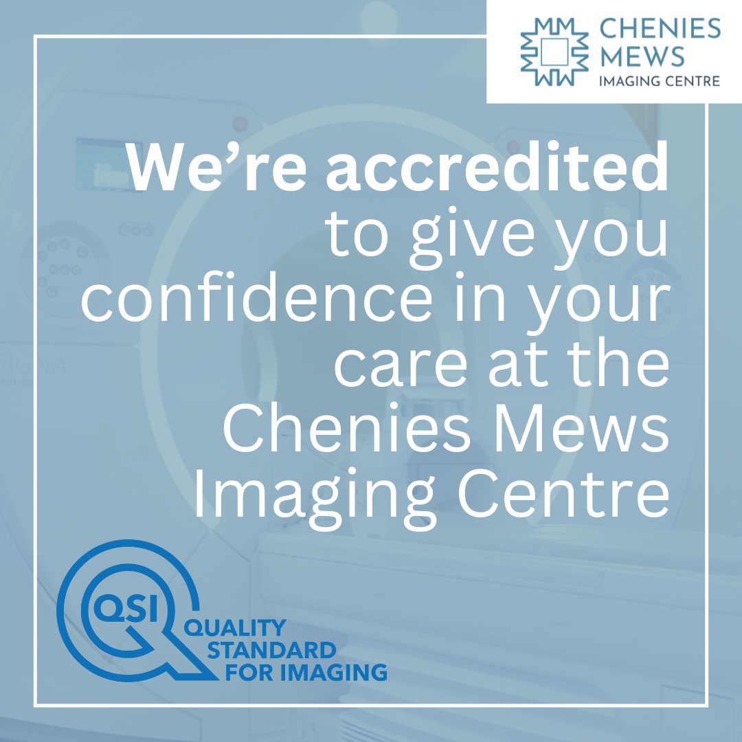 Chenies Mews Imaging Centre proudly holds accreditation under the prestigious Quality Standards for Imaging (QSI). But what does that mean for you as a patient?

Highest Standard of Care
Patient-Centred Experience
Safety is Our Priority

#PatientFirst #QSI