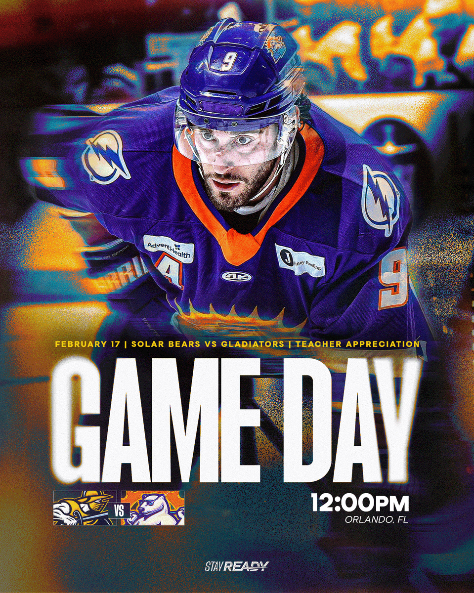 OrlandoHockey's tweet photo. Let’s celebrate some teachers today!! 📚

🆚 @atlgladiators
📍 @thekiacenter
🕖 12:00pm
🎟️ https://t.co/zhWQnntiQ8
🎧 https://t.co/z40sxSHxq8
📺 https://t.co/mykncF3WNX via @FloHockey https://t.co/VgdbYLl1Mc