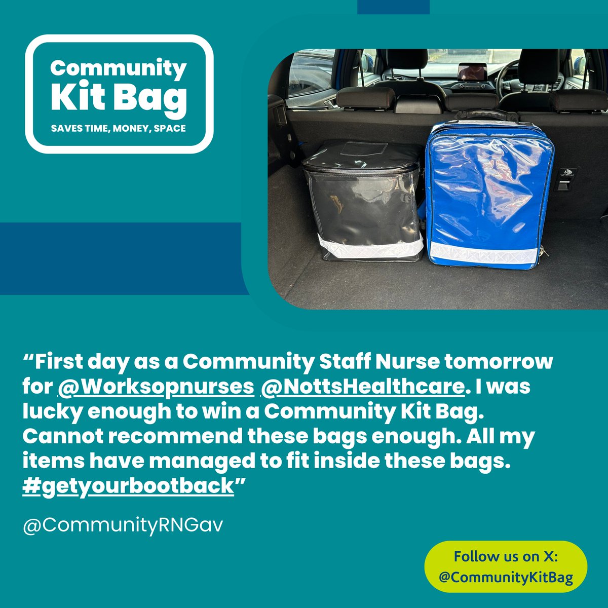 We value every piece of feedback we receive, including photos of the Community Kit Bag on the go. 💙 Please don't hesitate to share any feedback with us! #GetYourBootBack