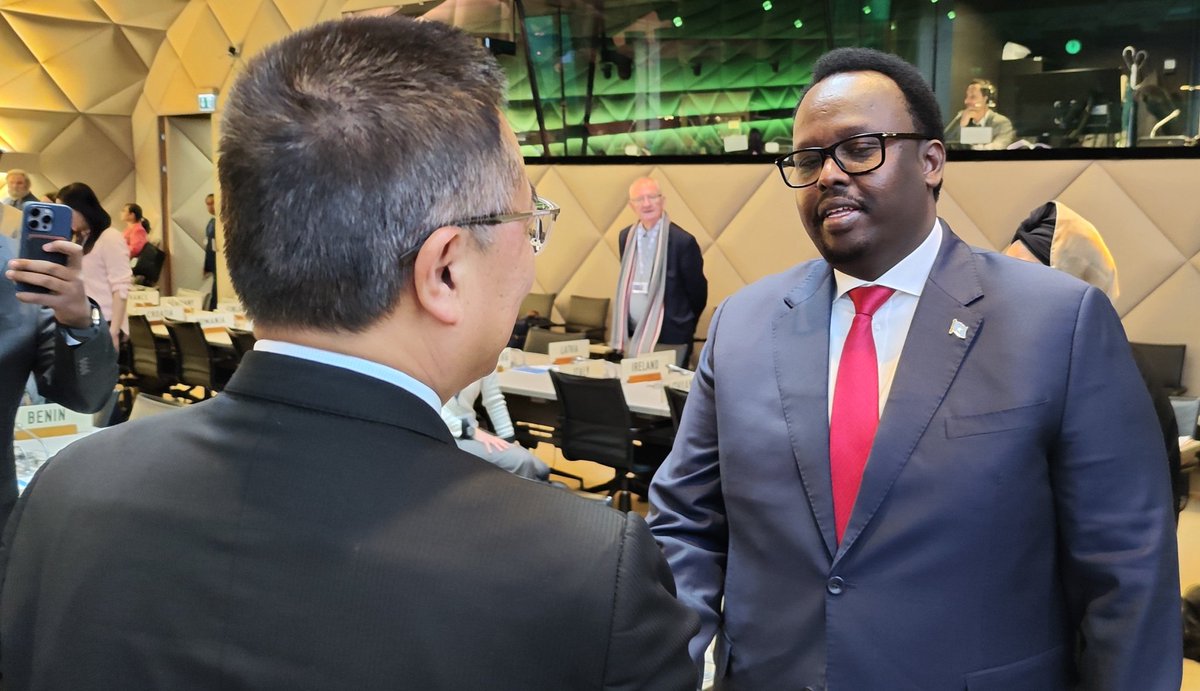 xiangchen_zhang's tweet photo. Today is a hostorical moment for Somalia. The first Working Party meeting on the country's accession is held. Warmly welcome Deputy Prime Minister H.E. Mr Salah Ahmed Jama and his colleagues.  We will work together to move this process forward in the coming years. https://t.co/cjRuRkLU9h