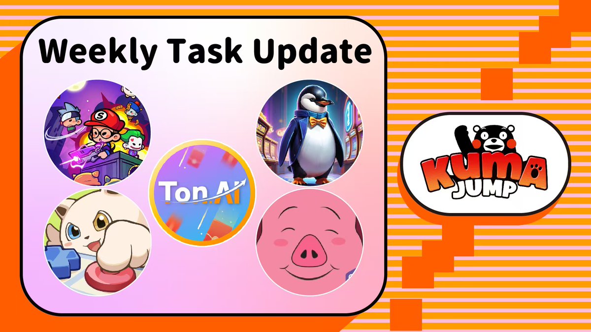 🐾 New Task Updates in Kuma Jump!

🌟 New tasks are live from <a href="/Eternals_World/">Eternals</a> , <a href="/Ton_AI_Official/">Ads3 (formerly Ton.AI)</a>, <a href="/TonTon_Intract/">TonTon 🐽</a>, Boom and Pengi Spin. Complete them to unlock even more Gacha rewards! 💎

💰 Jump, Win, Earn, Level Up with Kuma Jump! 🚀

🕹 bit.ly/3NP6MqG

#Une #UneWeb3