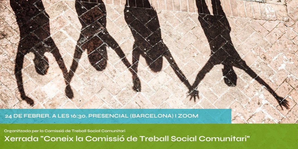 T'interessa el #treballsocialcomunitari? Penses que és necessari impulsar-lo com una dimensió del treball social? Tens dubtes, idees o experiències a compartir? T'agradaria sumar-te a aquesta #Comissió?

Participa a la #xerrada que farem el proper dilluns, 24 de febrer. Cal