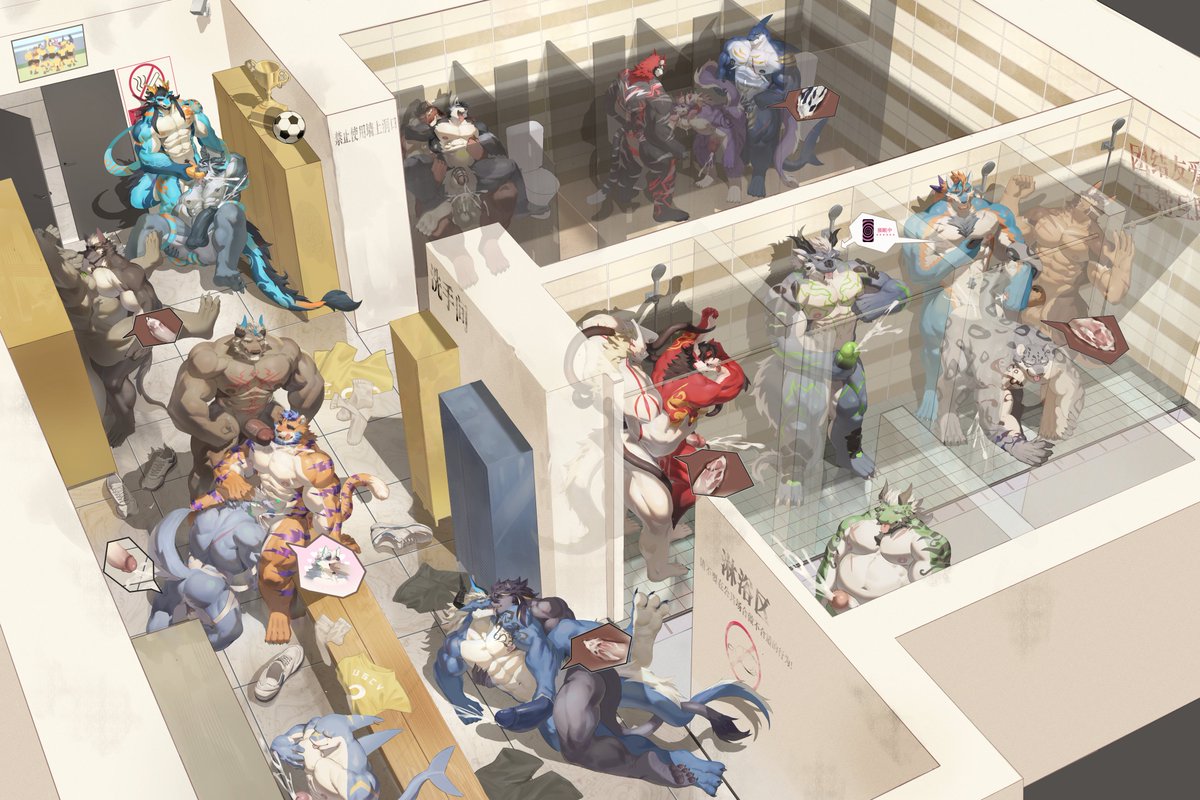 第一次画这么多人的图，也是折磨了好久，感谢各位大人参演x