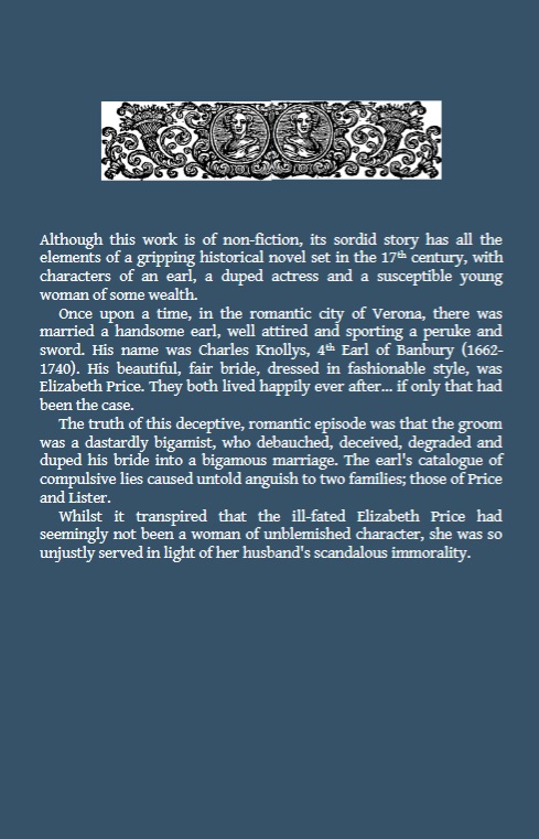 SueCooperBridge's tweet image. A #Scandalous #17thCentury #Crime of #Bigamy!
A true story:
Two Countesses of Banbury! One married in an alehouse🍻in Covent Garden, the other at a church💒in Verona. Which bride would you judge to be the rightful spouse? 👰👰
amazon.co.uk/Elizabeth-Pric…