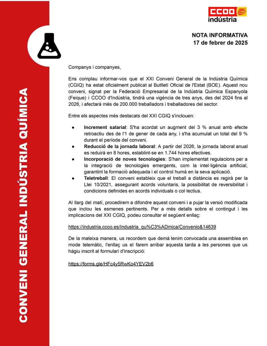 CCOO Indústria Catalunya tweet media