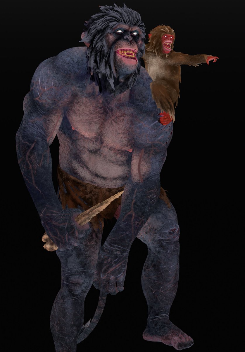 RohitBhui's tweet image. Monkeys on Nomad sculpt iPad